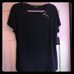 NWT INC black top with metal circle detail